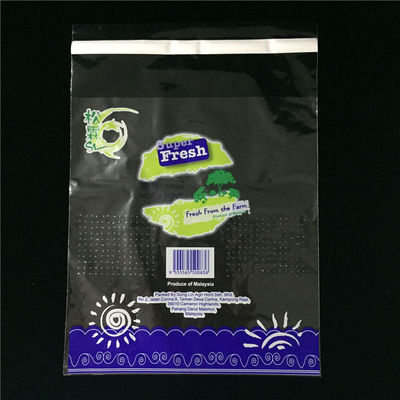 Τυπωμένες ODM διατρυπημένες μικροϋπολογιστής τσάντες για τα λαχανικά Odorproof πολύχρωμο